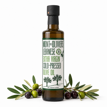 Mont des Oliviers Lebanese Extra Virgin Olive Oil – 500ML Glass